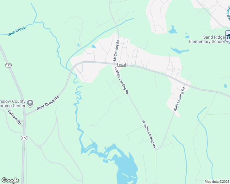 map of restaurants, bars, coffee shops, grocery stores, and more near 309-3 Burley Drive in Hubert