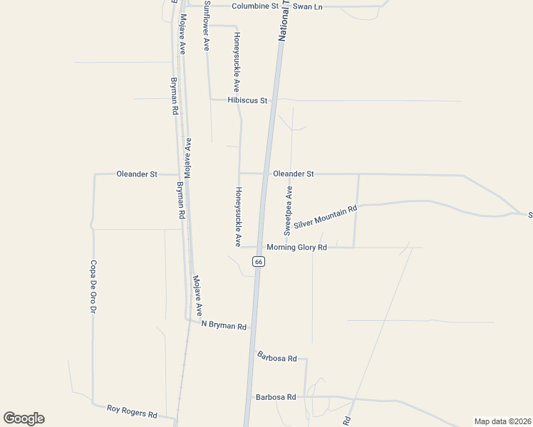 map of restaurants, bars, coffee shops, grocery stores, and more near 1 National Trails Highway in Helendale