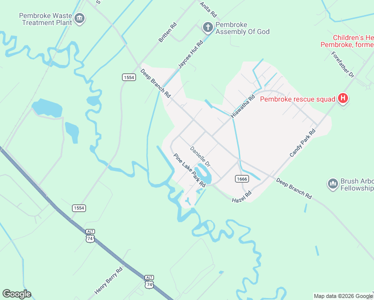 map of restaurants, bars, coffee shops, grocery stores, and more near 402 Pinelake Park Road in Pembroke