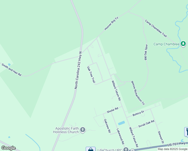 map of restaurants, bars, coffee shops, grocery stores, and more near 240 Oak Tree Trail in Elizabethtown