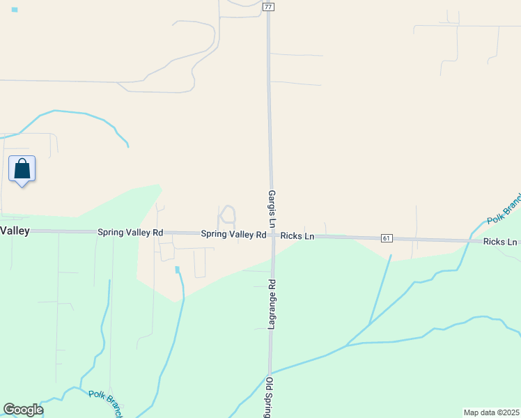 map of restaurants, bars, coffee shops, grocery stores, and more near 2439-2599 Spring Valley Road in Tuscumbia