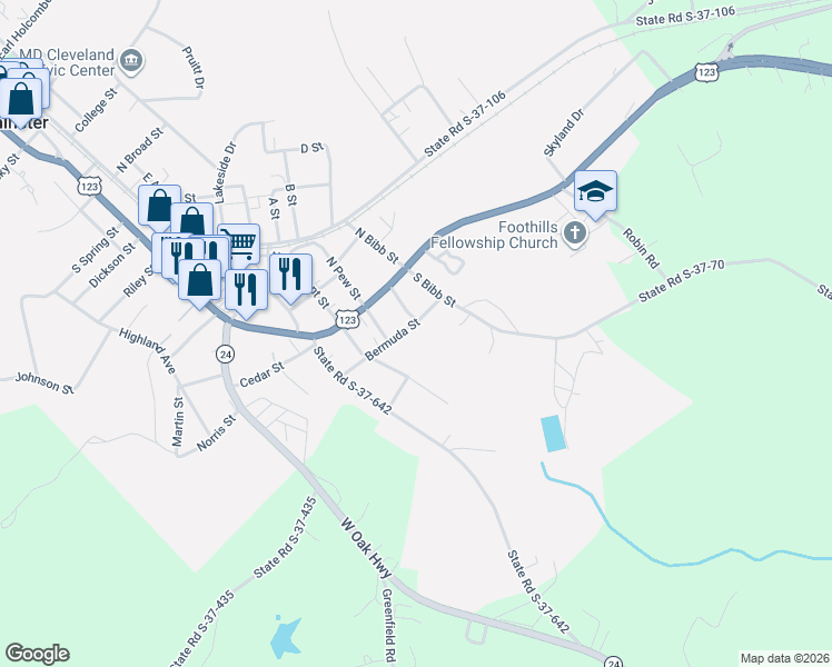 map of restaurants, bars, coffee shops, grocery stores, and more near 607 South Piedmont Street in Westminster