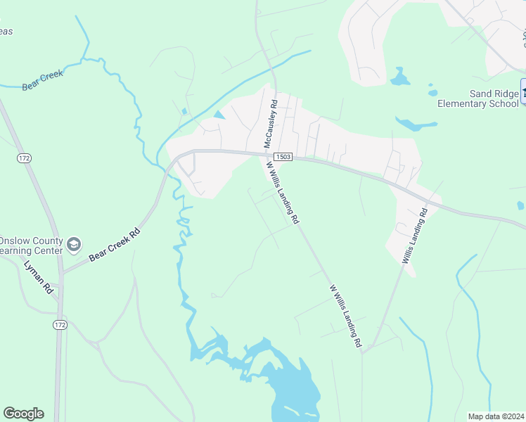 map of restaurants, bars, coffee shops, grocery stores, and more near 307 Burley Drive in Hubert