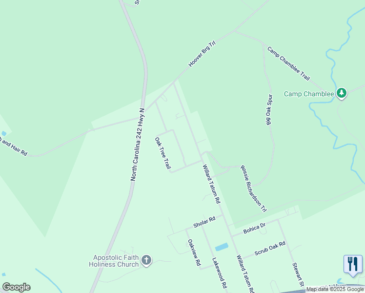 map of restaurants, bars, coffee shops, grocery stores, and more near 525 Oak Tree Trail in Elizabethtown