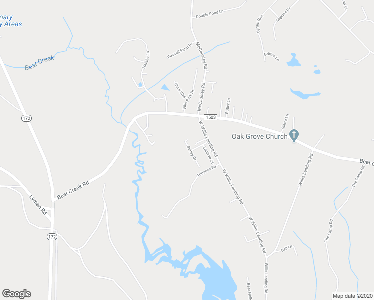 map of restaurants, bars, coffee shops, grocery stores, and more near 424 West Willis Landing Road in Hubert