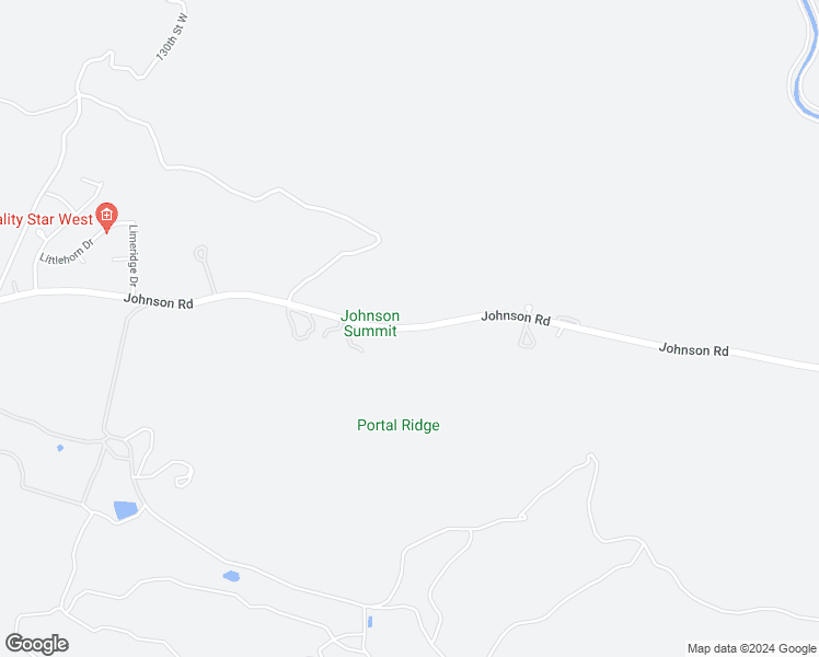 map of restaurants, bars, coffee shops, grocery stores, and more near Johnson Road in Lake Hughes