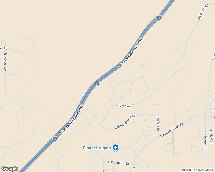 map of restaurants, bars, coffee shops, grocery stores, and more near 3530 East Summer Place in Lake Montezuma