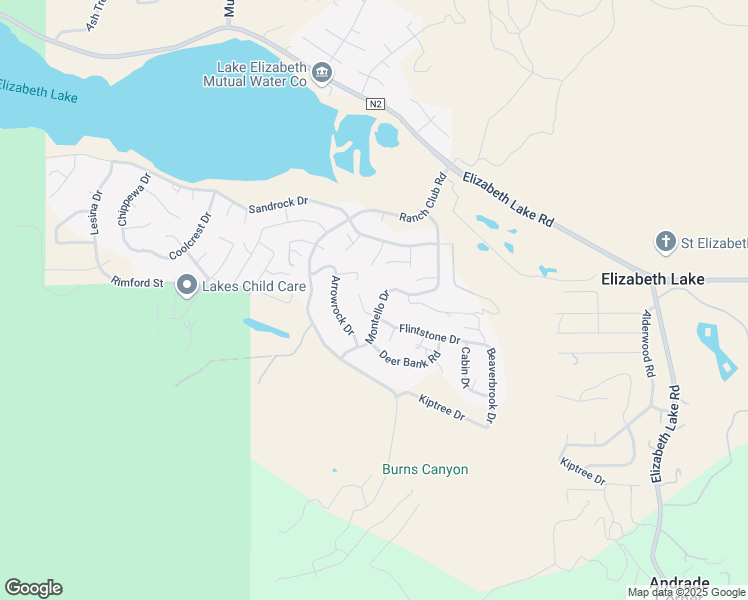 map of restaurants, bars, coffee shops, grocery stores, and more near 42729 Montello Drive in Lake Hughes