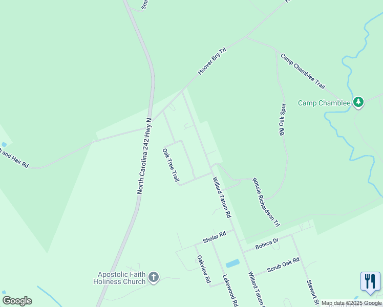 map of restaurants, bars, coffee shops, grocery stores, and more near 525 Oak Tree Trail in Elizabethtown