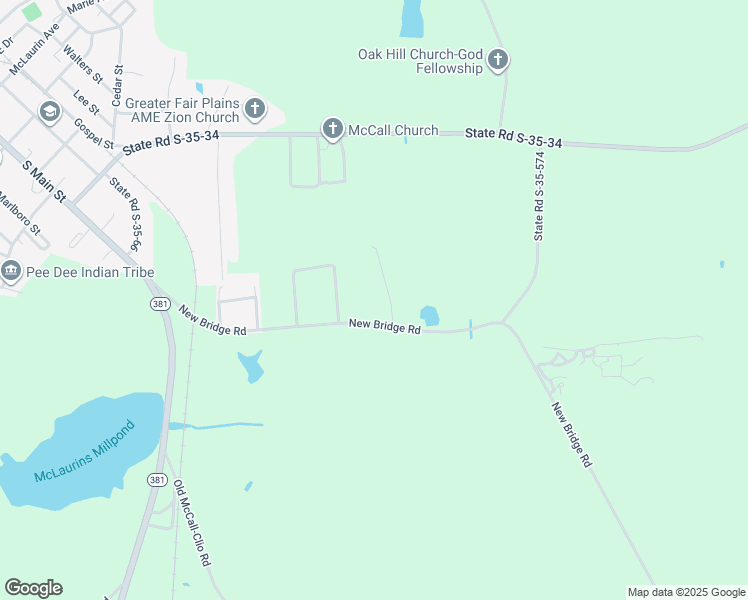 map of restaurants, bars, coffee shops, grocery stores, and more near 637 Franklin Road in McColl