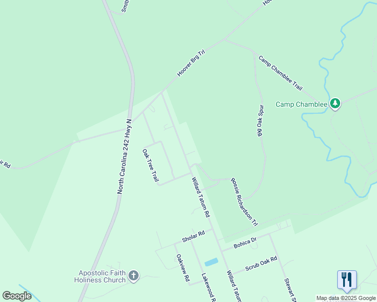 map of restaurants, bars, coffee shops, grocery stores, and more near 830 Willard Tatum Road in Elizabethtown