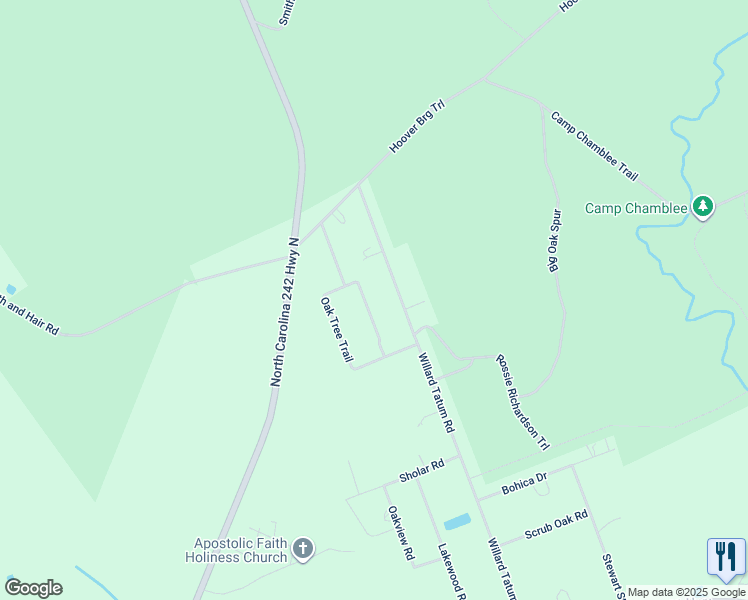 map of restaurants, bars, coffee shops, grocery stores, and more near 505 Oak Tree Trail in Elizabethtown