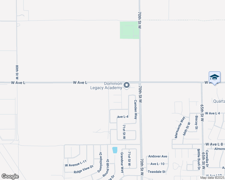 map of restaurants, bars, coffee shops, grocery stores, and more near 7150 Lyric Avenue in Lancaster