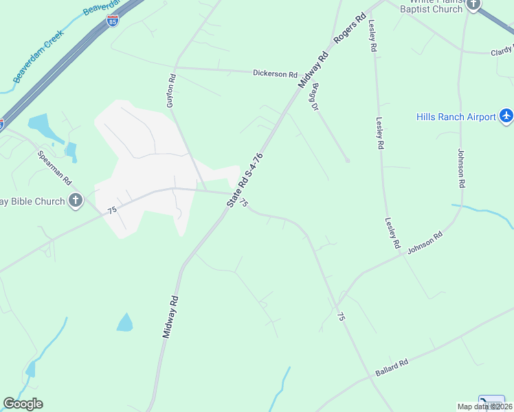 map of restaurants, bars, coffee shops, grocery stores, and more near 760 Cherokee Road in Pelzer