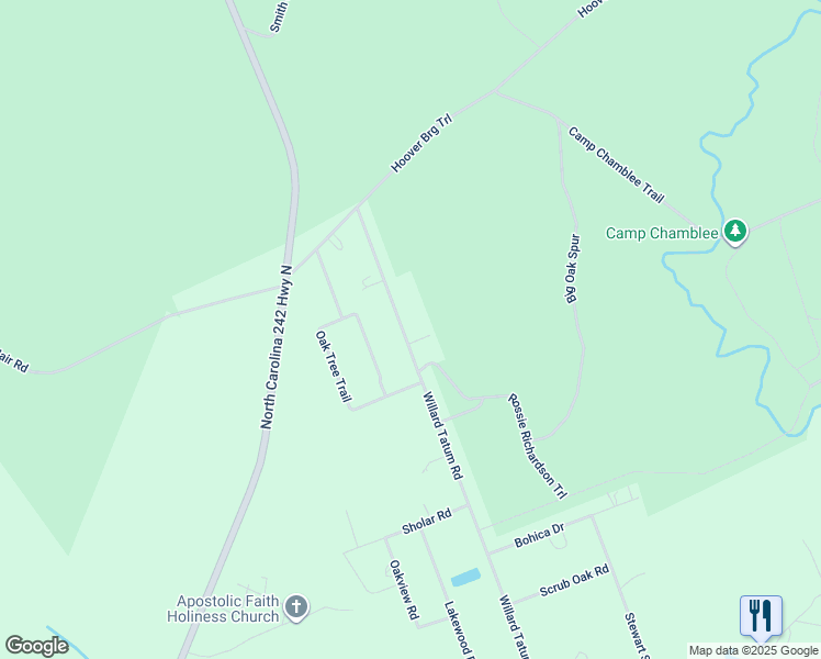 map of restaurants, bars, coffee shops, grocery stores, and more near 830 Willard Tatum Road in Elizabethtown