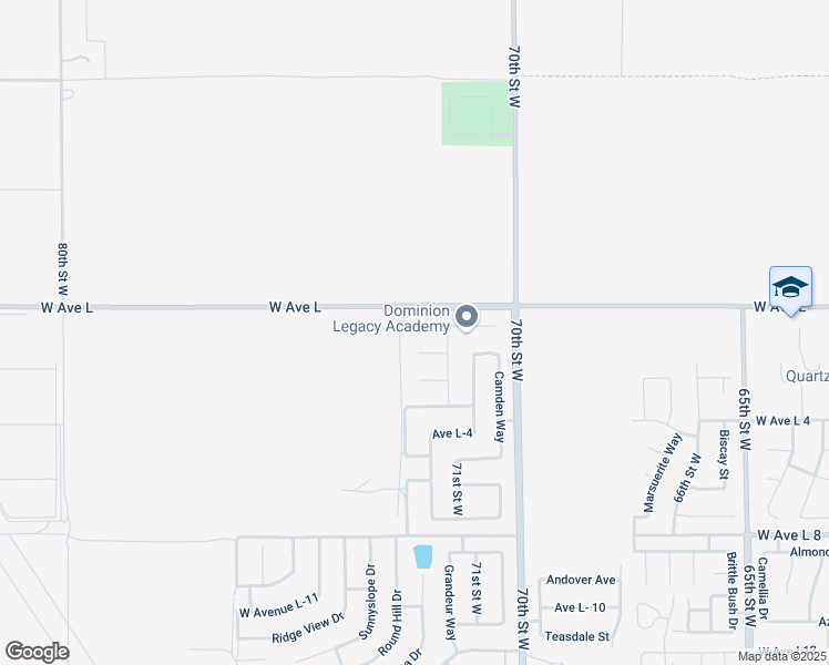 map of restaurants, bars, coffee shops, grocery stores, and more near 7150 Lyric Avenue in Lancaster