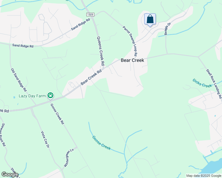 map of restaurants, bars, coffee shops, grocery stores, and more near 115 Wayne Road in Hubert