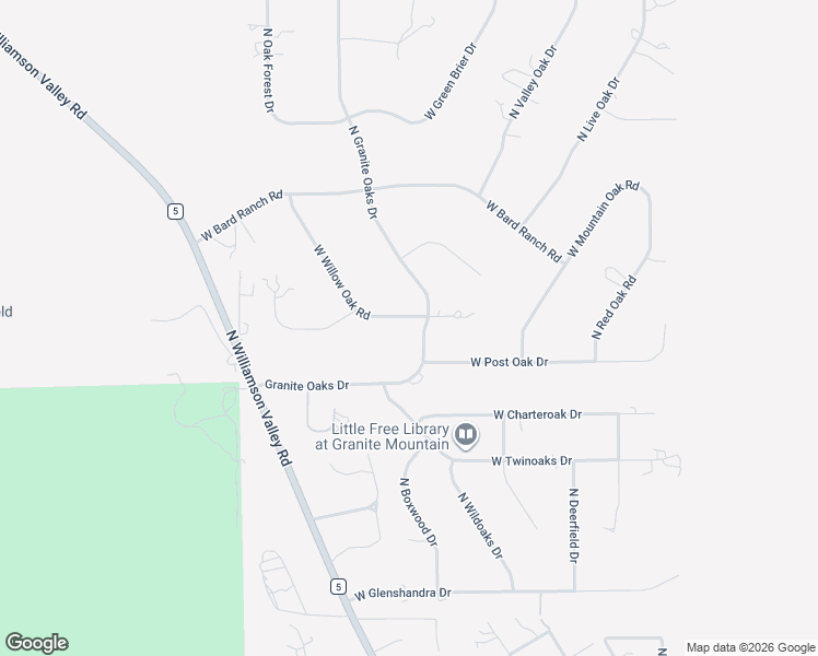 map of restaurants, bars, coffee shops, grocery stores, and more near 2655 West Willow Oak Road in Prescott