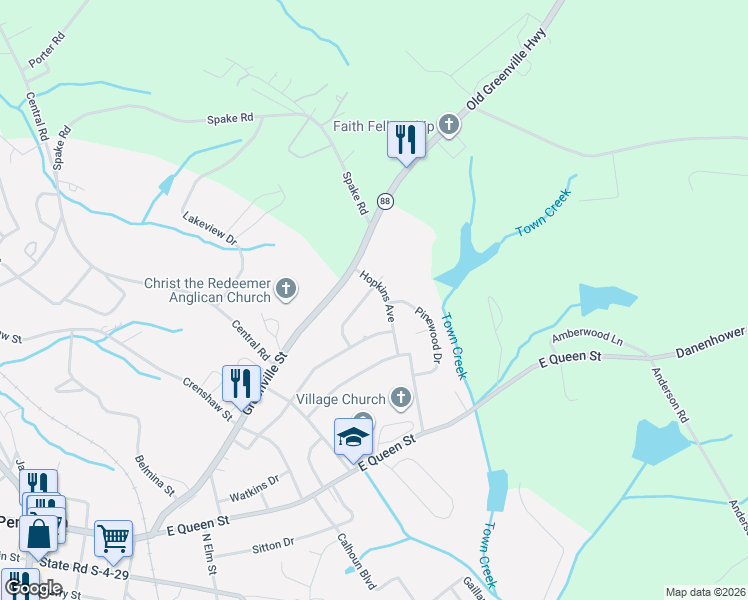 map of restaurants, bars, coffee shops, grocery stores, and more near 901 Hopkins Avenue in Pendleton