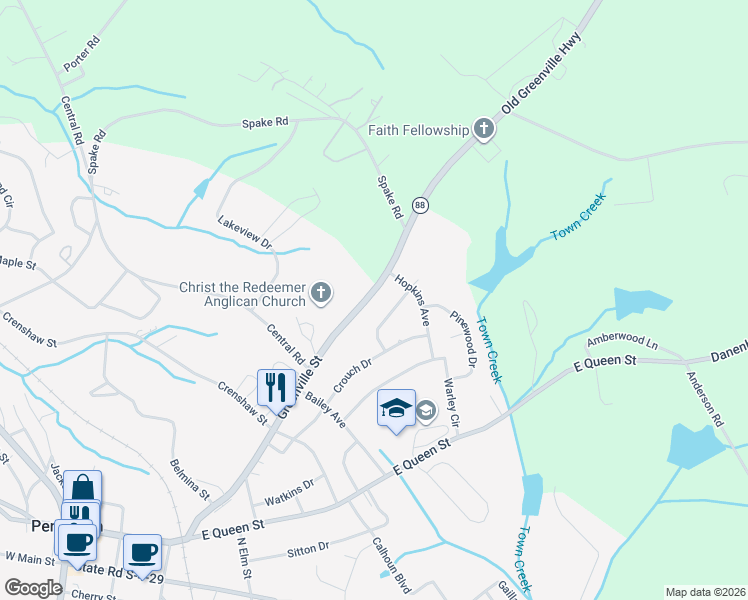 map of restaurants, bars, coffee shops, grocery stores, and more near 1014 Hopkins Avenue in Pendleton
