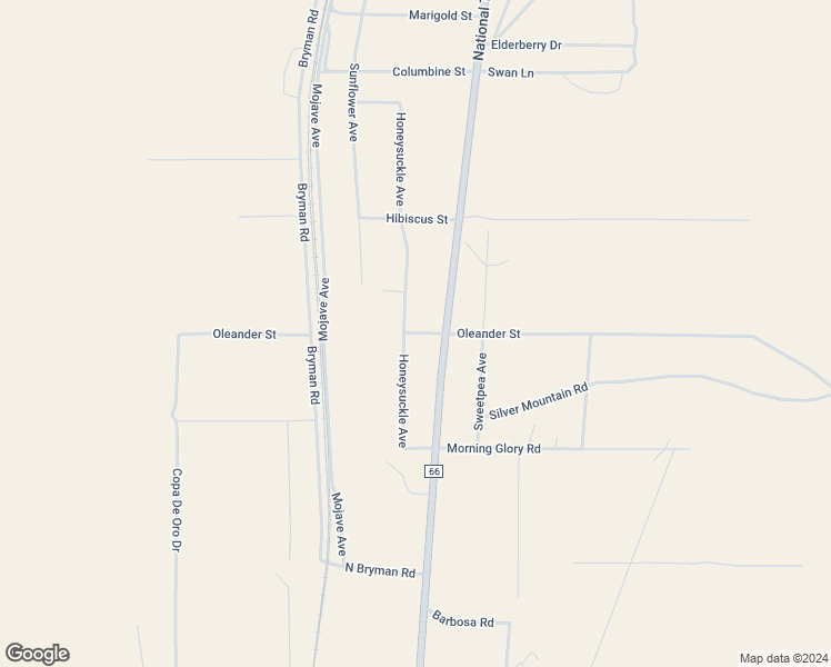 map of restaurants, bars, coffee shops, grocery stores, and more near Oleander Street in Adelanto