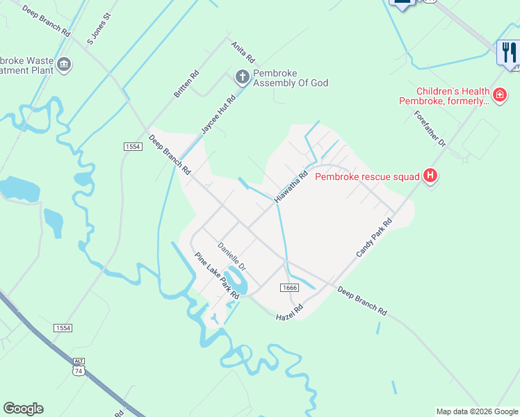 map of restaurants, bars, coffee shops, grocery stores, and more near Les Trailer Park in Pembroke