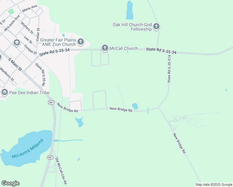 map of restaurants, bars, coffee shops, grocery stores, and more near 637 Franklin Road in McColl