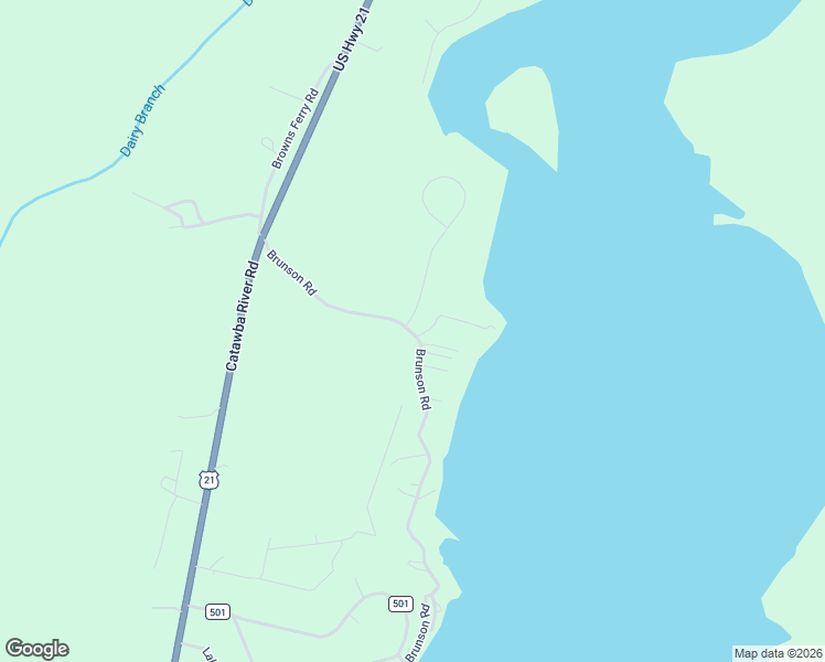 map of restaurants, bars, coffee shops, grocery stores, and more near 1221 Brunson Road in Fort Lawn