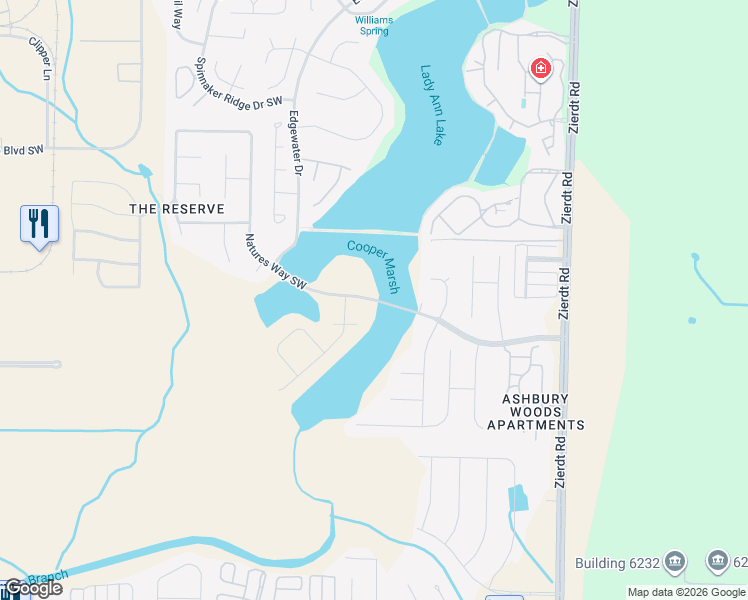 map of restaurants, bars, coffee shops, grocery stores, and more near 370 Natures Way Southwest in Huntsville