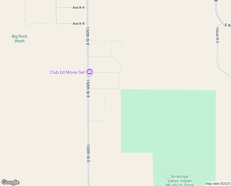 map of restaurants, bars, coffee shops, grocery stores, and more near 15300 East Avenue L in Lancaster