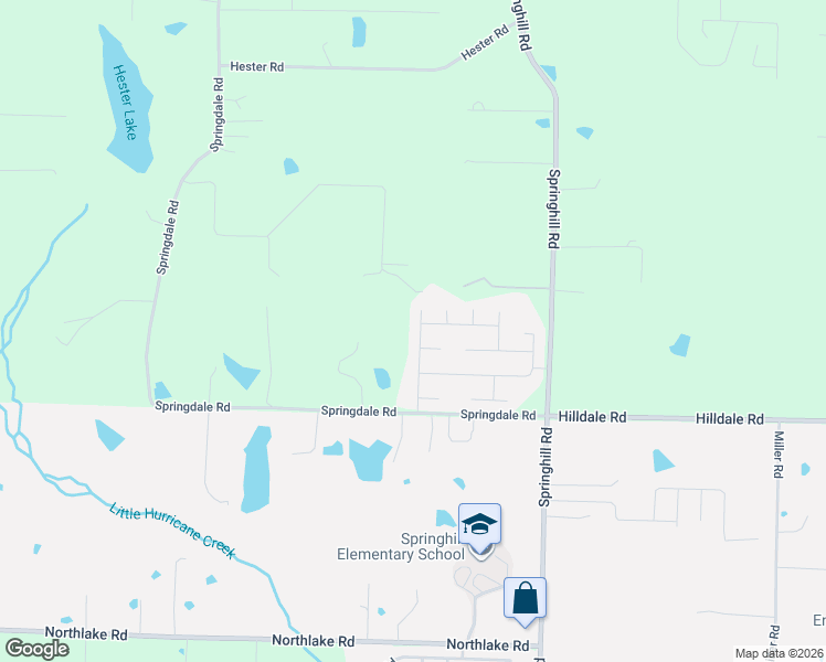 map of restaurants, bars, coffee shops, grocery stores, and more near 6023 Hardin Drive in Alexander