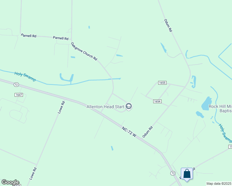 map of restaurants, bars, coffee shops, grocery stores, and more near 170 Oakgrove Church Road in Lumberton