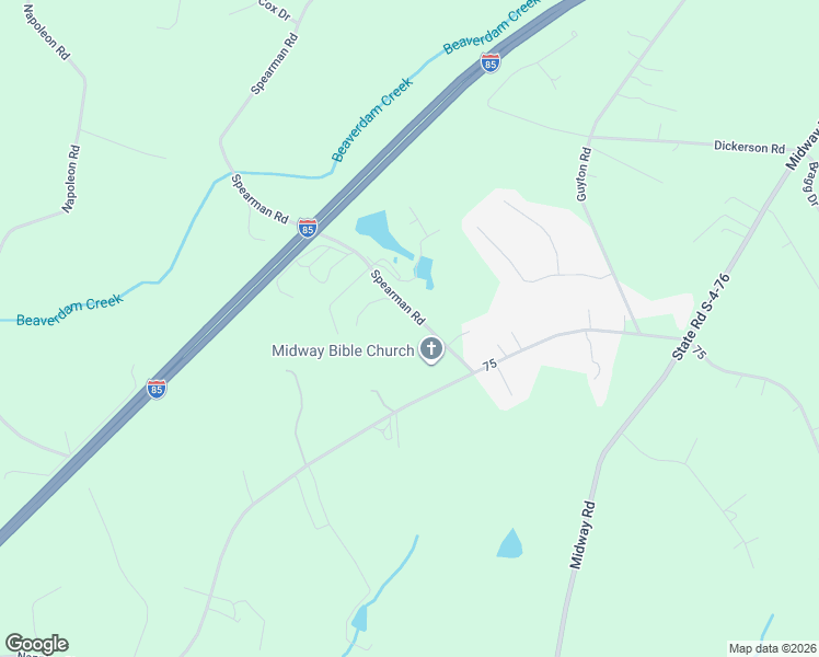 map of restaurants, bars, coffee shops, grocery stores, and more near 620 Spearman Road in Pelzer