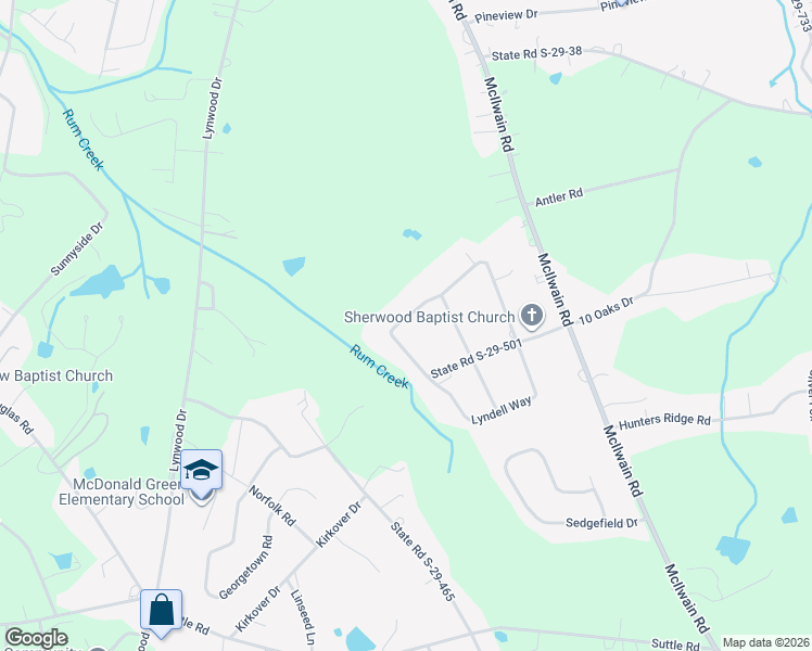 map of restaurants, bars, coffee shops, grocery stores, and more near 2876 Lyndell Way in Lancaster