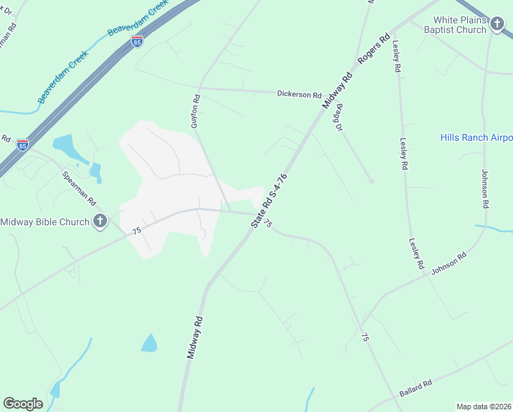 map of restaurants, bars, coffee shops, grocery stores, and more near 902 Cherokee Road in Pelzer