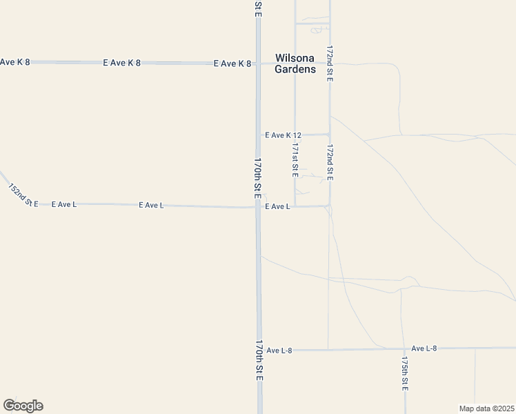 map of restaurants, bars, coffee shops, grocery stores, and more near 170th Street East in Lancaster