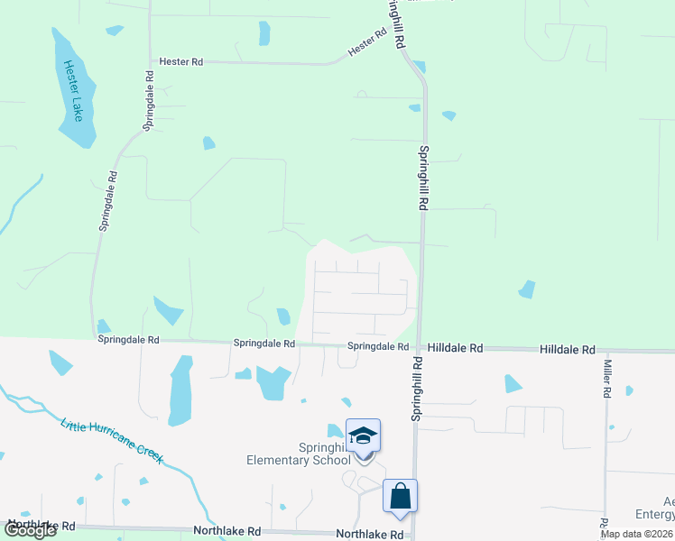 map of restaurants, bars, coffee shops, grocery stores, and more near 2813 Carbine Cove in Alexander