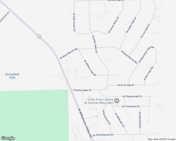 map of restaurants, bars, coffee shops, grocery stores, and more near 2755 West Willow Oak Road in Prescott