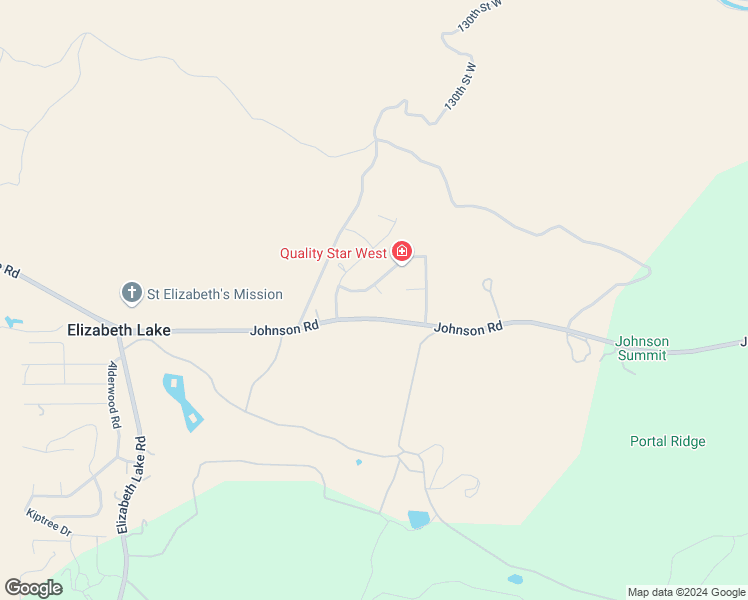 map of restaurants, bars, coffee shops, grocery stores, and more near McCloud Drive in Elizabeth Lake