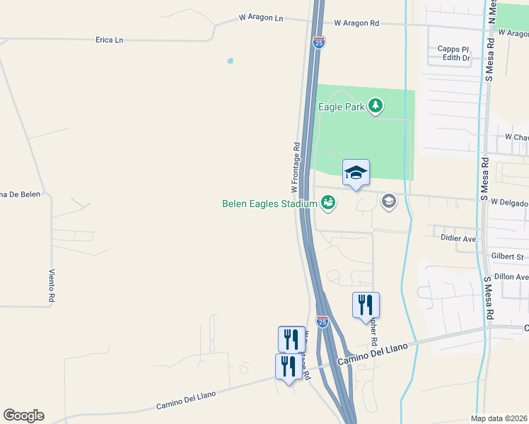 map of restaurants, bars, coffee shops, grocery stores, and more near in Belen