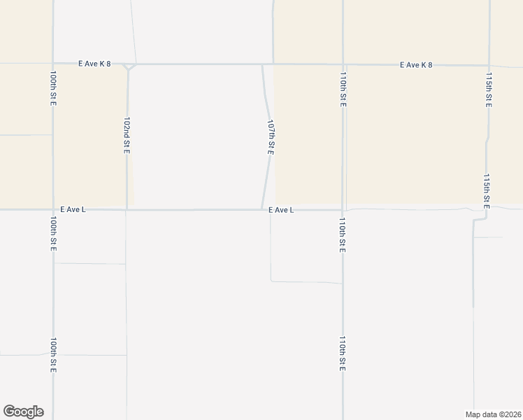 map of restaurants, bars, coffee shops, grocery stores, and more near 107th Street East in Palmdale