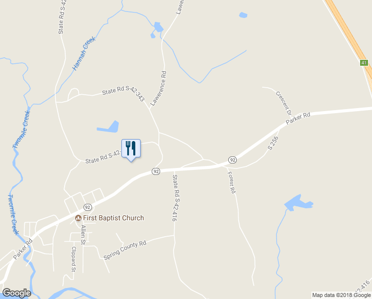 map of restaurants, bars, coffee shops, grocery stores, and more near 161 State Road S-42-343 in Enoree