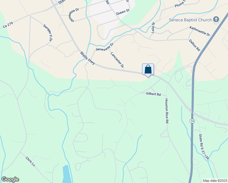 map of restaurants, bars, coffee shops, grocery stores, and more near 1147 Kilpatrick Road in Seneca