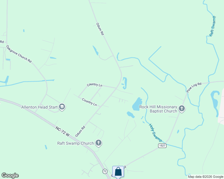 map of restaurants, bars, coffee shops, grocery stores, and more near 475 Odum Road in Lumberton