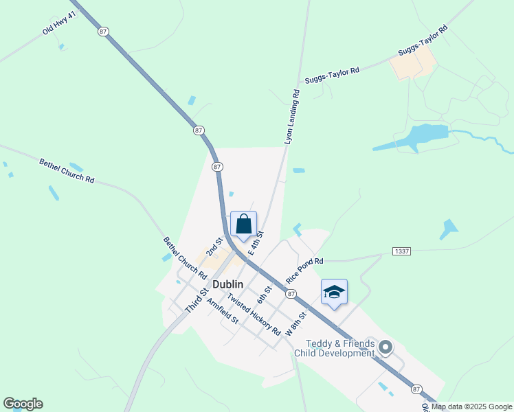 map of restaurants, bars, coffee shops, grocery stores, and more near 74 David Street in Elizabethtown