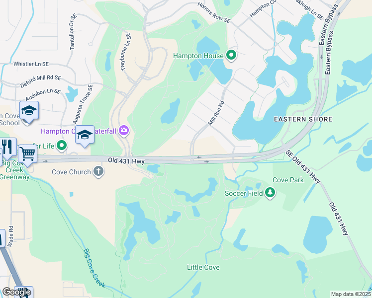 map of restaurants, bars, coffee shops, grocery stores, and more near 2940 Mill Run Road in Owens Cross Roads