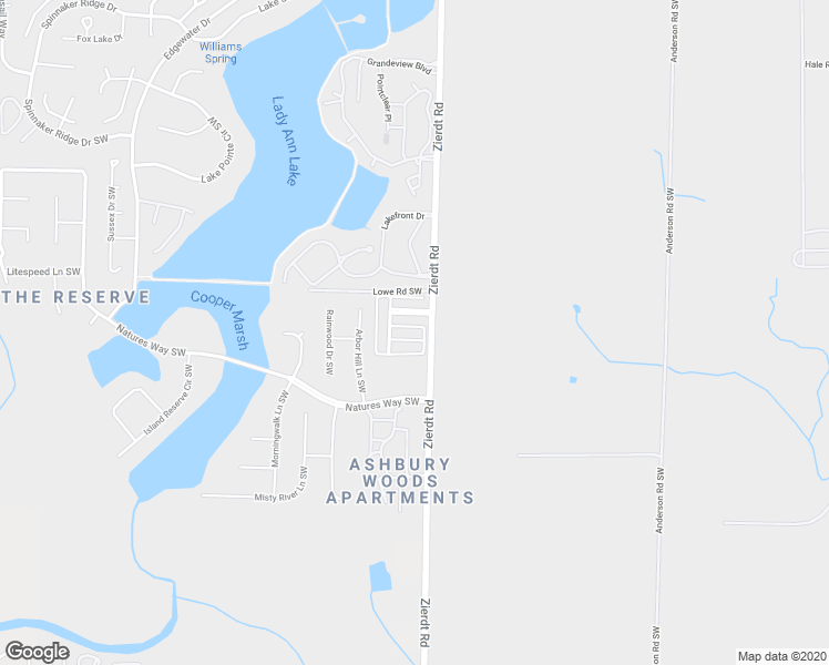 map of restaurants, bars, coffee shops, grocery stores, and more near 106 Windsor Hill Road Southwest in Huntsville