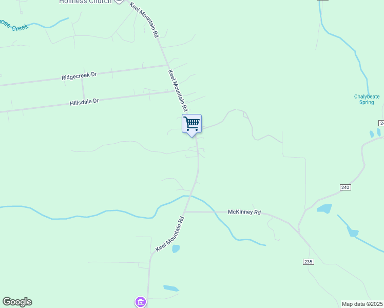 map of restaurants, bars, coffee shops, grocery stores, and more near 1598 Keel Mountain Road in Gurley