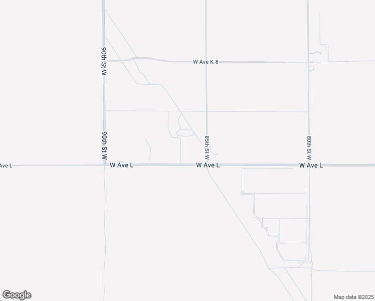 map of restaurants, bars, coffee shops, grocery stores, and more near 8539 West Avenue L in Lancaster