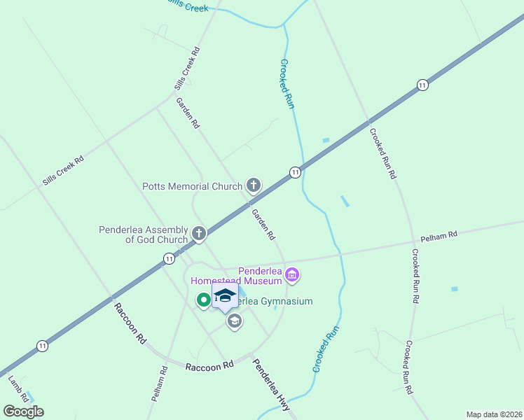 map of restaurants, bars, coffee shops, grocery stores, and more near 545 Garden Road in Willard